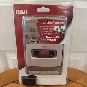 RCA Cassette Recorder RP3503‎ Built  in Microphone Stand up Mic NOS